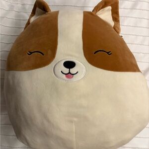 Squishmallow 16” Regina the Korgi Dog Large Brown Stuffed Animal Plush